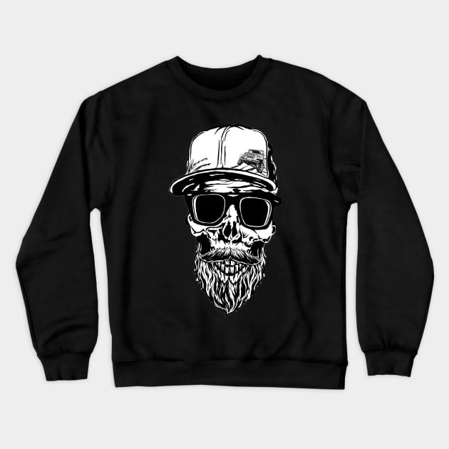 Bearded Jeeper Skull Crewneck Sweatshirt by The Bearded Jeeper Store